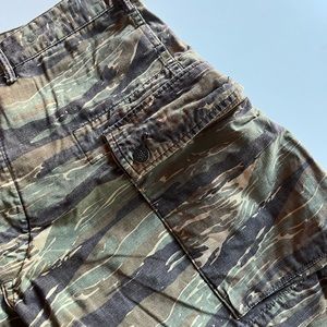 RRL Tiger Stripe Regiment Cargo Shorts
